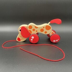 Hape Walk-A-Long Pepe the Puppy wooden pull toy